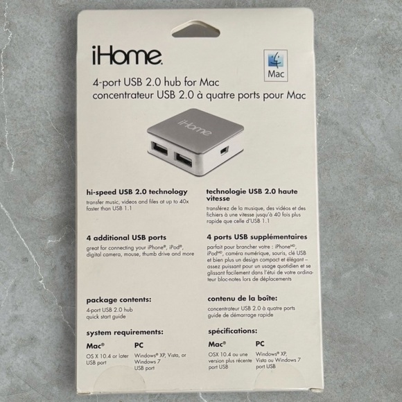 FREE 🆕iHome 4-Port USB 2.0 Hub for Mac - Picture 8 of 16